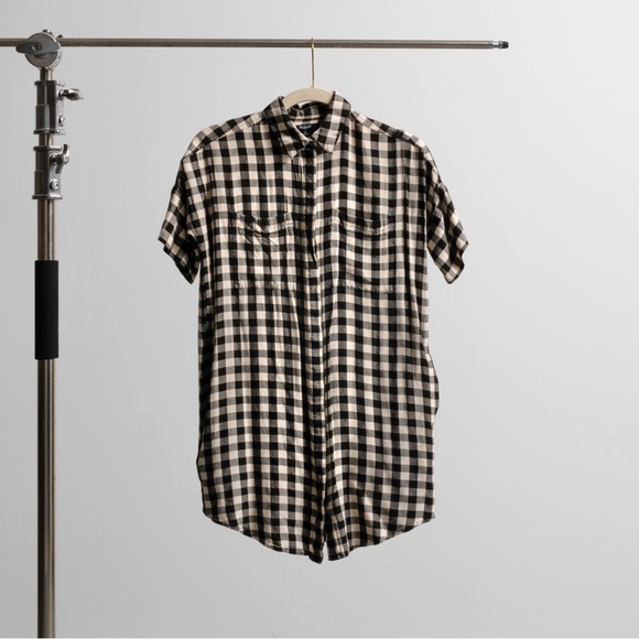 Madewell Courier Shirtdress in Gingham - Picture 2 of 2